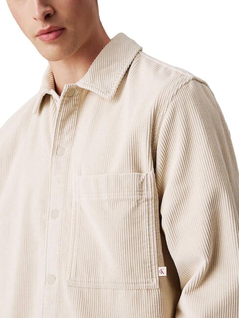 CK JEANS Relaxed Fit Cord-Langarmhemd Pelikan - Herrenhemden