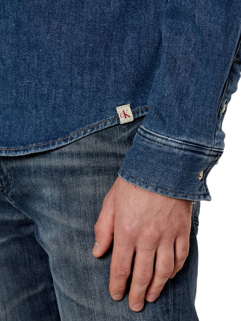 CK JEANS Lang&auml;rmliges Jeanshemd mit normaler Passform dunkler Denim - Herrenhemden