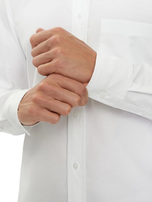 CK JEANS Slim Fit Langarmhemd aus Baumwolle strahlendes Wei&szlig; - Herrenhemden