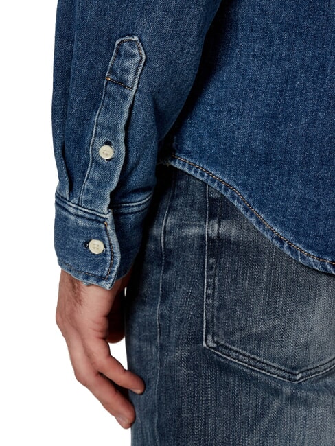 CK JEANS Lang&auml;rmliges Jeanshemd mit normaler Passform dunkler Denim - Herrenhemden