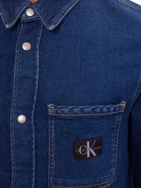 CK JEANS Langärmliges Jeanshemd mit normaler Passform dunkler Denim - Herrenhemden