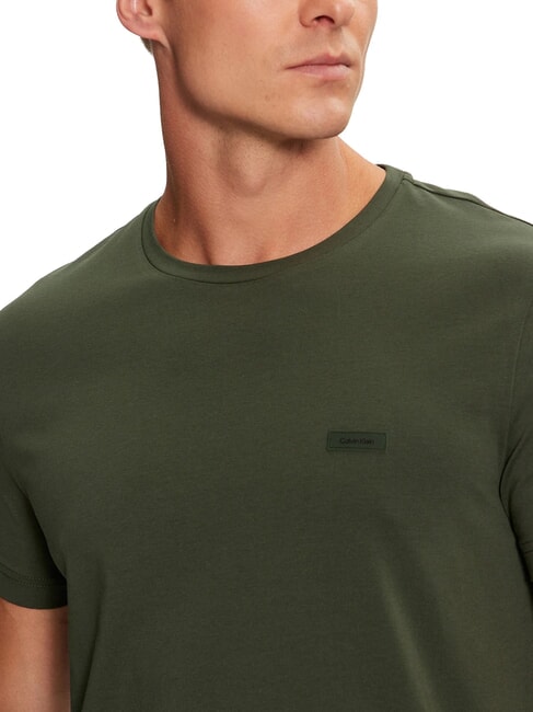 CK Slim Fit Stretch-Kurzarm-T-Shirt Mitternachtswald - Herren-T-Shirts