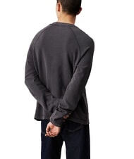 CALVIN KLEIN CK JEANS Langarm-T-Shirt mit Waffelmuster Ebenholz - Herren-T-Shirts - 2