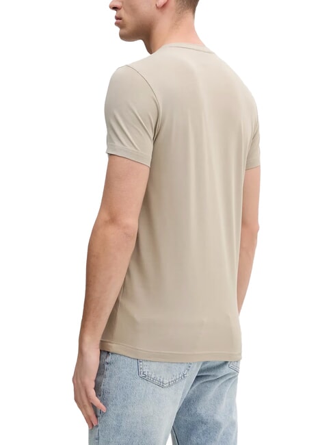 CK Slim Fit Stretch-Kurzarm-T-Shirt Steinbeige - Herren-T-Shirts
