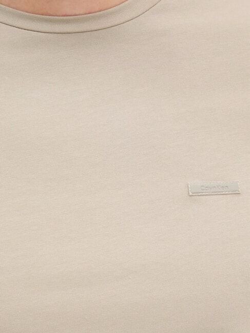 CK Slim Fit Stretch-Kurzarm-T-Shirt Steinbeige - Herren-T-Shirts