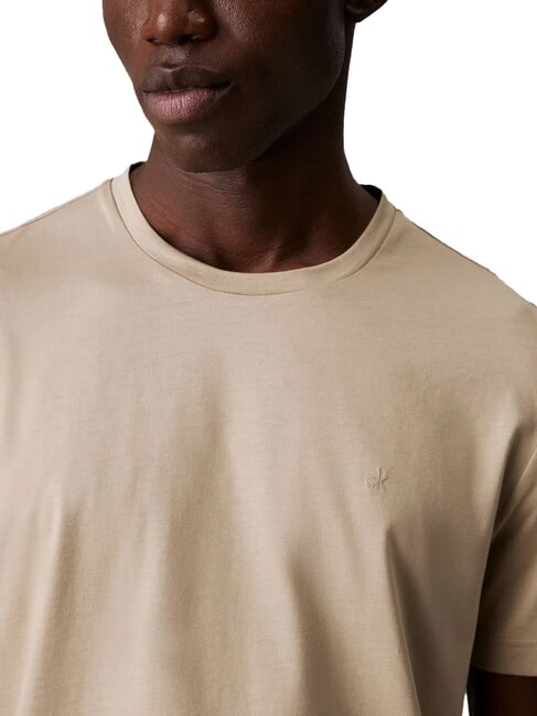 CK Kurzarm-T-Shirt aus glatter Baumwolle frischer Ton - Herren-T-Shirts