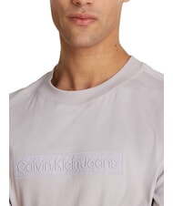 CALVIN KLEIN CK JEANS T-Shirt mit besticktem Box-Tee im Regular-Fit Möwengrau - Herren-T-Shirts - 3
