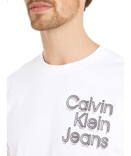 CALVIN KLEIN CK JEANS Kurzarm-T-Shirt mit 3D-Logo-Print strahlendes Weiß - Herren-T-Shirts - 3