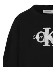 CALVIN KLEIN CK KIDS Sweatshirt mit Rundhalsausschnitt und Sherpa-Logo ck schwarz - Sweatshirts Kinder - 6