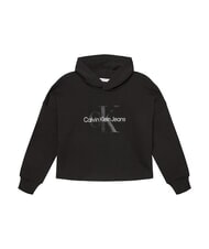 CALVIN KLEIN CK KIDS Kapuzenpullover mit Glitzer-Logo-Print - Sweatshirts Kinder