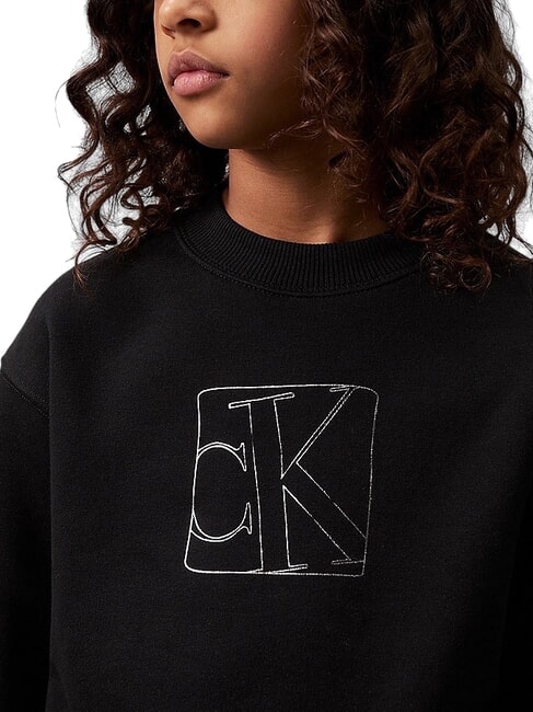 CK KIDS Sweatshirt mit Rundhalsausschnitt und Print ck schwarz - Sweatshirts Kinder