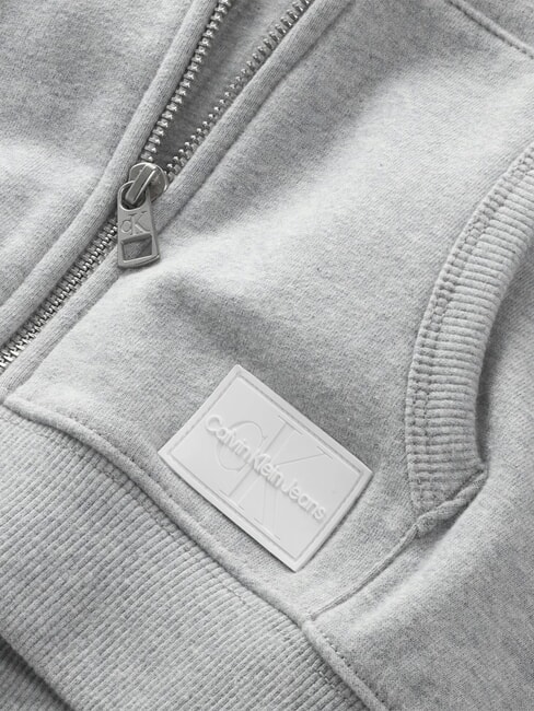 CK KIDS Kapuzenjacke mit Reißverschluss und Taschen hellgrau meliert - Sweatshirts Kinder