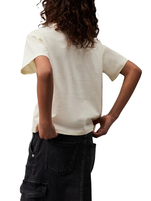 CK KIDS Kurzarm-T-Shirt mit Glitzer-Logo Nachgl&uuml;hen - Kinder-T-Shirt