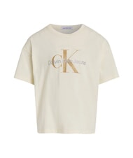 CALVIN KLEIN CK KIDS Kurzarm-T-Shirt mit Glitzer-Logo Nachgl&uuml;hen - Kinder-T-Shirt - 4