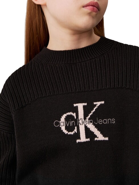 CK KIDS Rundhalspullover aus Baumwolle ck schwarz - Kinderpullover