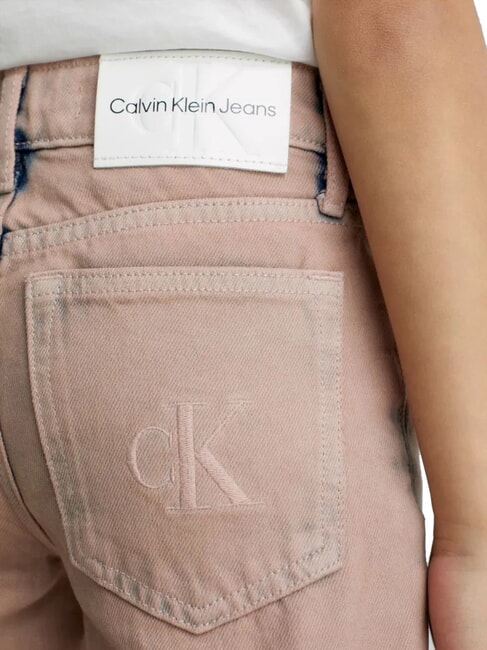 CK KIDS Verwaschene Jeans für Mädchen Überfärbung rosa - Kinderhosen
