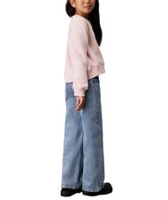 CALVIN KLEIN CK KIDS Relaxed Fit Jeans mit weitem Bein für Mädchen - Kinderhosen