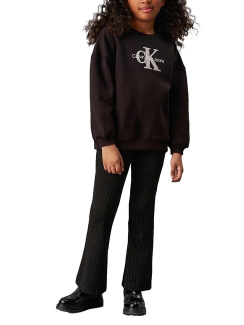 CK KIDS Nadelstreifenhose mit hoher Taille f&uuml;r M&auml;dchen ck schwarz - Kinderhosen