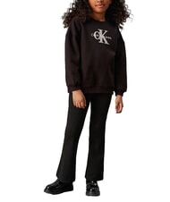 CALVIN KLEIN CK KIDS Nadelstreifenhose mit hoher Taille f&uuml;r M&auml;dchen ck schwarz - Kinderhosen - 3