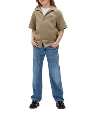 CALVIN KLEIN CK KIDS Wide Leg Jeans für Kinder gewaschener blauer Held - Kinderhosen - 3