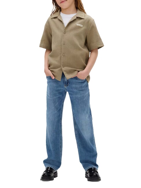 CK KIDS Wide Leg Jeans für Kinder gewaschener blauer Held - Kinderhosen