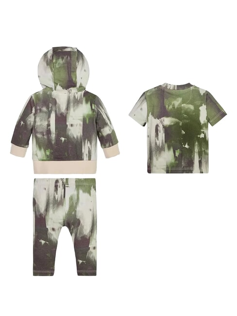 CK KIDS 3-teiliges Geschenkset: T-Shirt, Hose und Sweatshirt f&uuml;r Neugeborene holografisches AOP - Strampler und Baby-Outfits