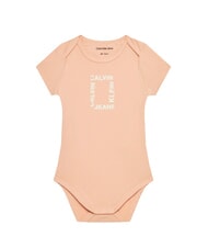 CALVIN KLEIN CK KIDS 2er-Set Babybodys rosa Sand / strahlendes Weiß - Strampler und Baby-Outfits - 2