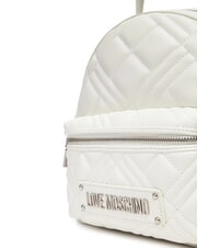 LOVE MOSCHINO QUILTED Rucksack mit Tasche Weiß - Damentaschen - 4