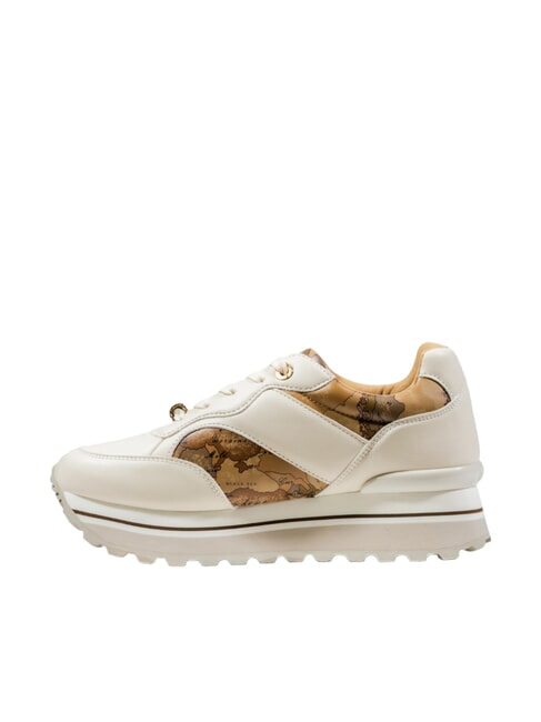 GEO JR Plateau-Sneaker gebrochenes Weiß/Geo-Beige - Damenschuhe