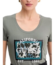 GUESS ANIMALIER  T-Shirt Vulkangrau - T-Shirts und Tops f&uuml;r Damen - 3