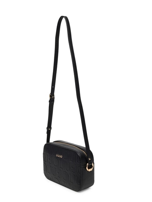 MANHATTAN Mittelgro&szlig;e Kameratasche mit gepr&auml;gtem Logo SCHWARZ - Damentaschen