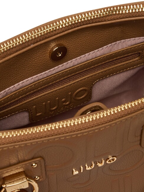 MANHATTAN Kleine Handtasche mit Logoprägung Wildleder- - Damentaschen