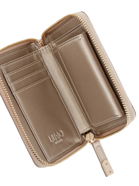 CALIWEN Mittelgroße Saffiano-Geldbörse mit Rundum-Reißverschluss NEUTRAL - Brieftaschen Damen