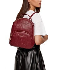 LIUJO MANHATTAN Mittelgroßer Rucksack mit geprägtem Logo Rotwein - Damentaschen - 5
