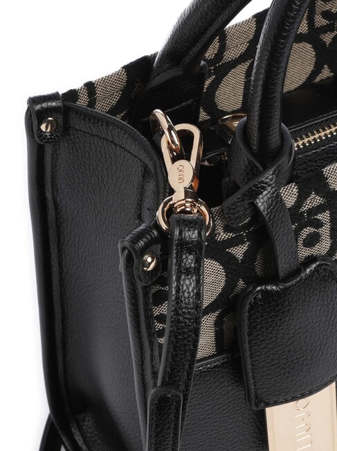 RIDHI Stoff-Tragetasche mit Schultergurt SCHWARZ - Damentaschen