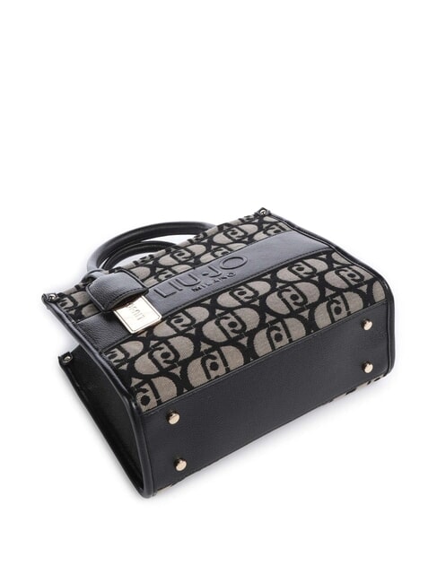 RIDHI Stoff-Tragetasche mit Schultergurt SCHWARZ - Damentaschen