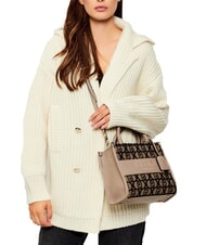 LIUJO RIDHI Stoff-Tragetasche mit Schultergurt SCHWARZ - Damentaschen - 6