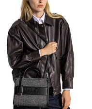 LIUJO RIDHI Fischgräten-Einkaufstasche mit Schultergurt SCHWARZ - Damentaschen - 3