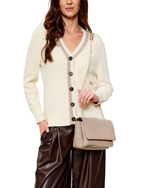 CALIWEN Wandelbare Umhängetasche mit Kette Wüstentaupe - Damentaschen