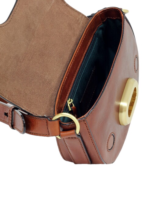 ILARIA Mini-Umhängetasche aus Leder BRAUN - Damentaschen