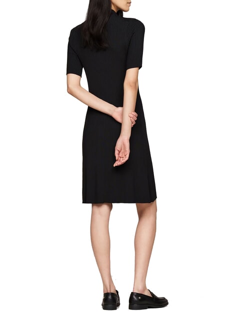 TH  Kleid mit Knöpfen Schwarz - Damenkleider