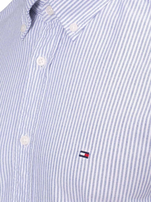 TH FLAG Baumwollhemd k&ouml;nigsblau / wei&szlig; - Herrenhemden