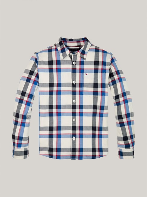 TH KIDS Tartan-Hemd leuchtendes Indigo - Kinderhemden