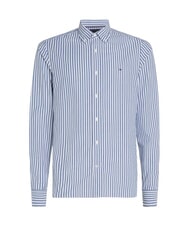 TOMMY HILFIGER TH Stripes Baumwollhemd Mittelblau / Optisches Wei&szlig; - Herrenhemden - 4