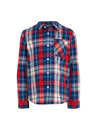 TOMMY HILFIGER TH KIDS Tartan Baumwollhemd blaues Karo - Kinderhemden - 4