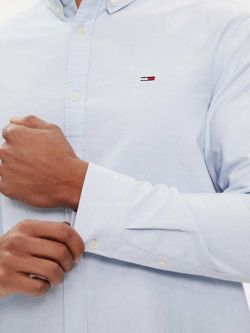 TH JEANS Baumwollhemd gem&auml;&szlig;igt blau - Herrenhemden