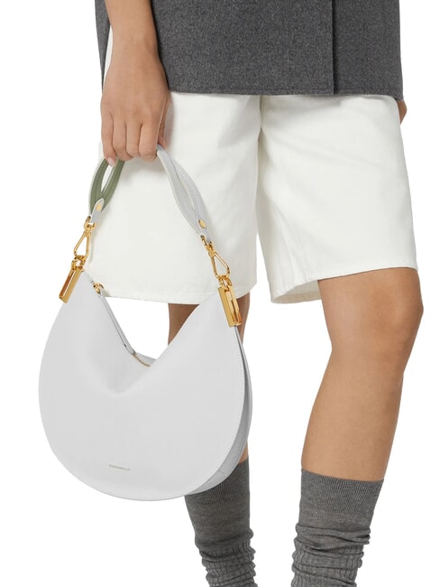 SUNUP Mittelgroße Umhängetasche aus Leder Cognac/Schwarz - Damentaschen