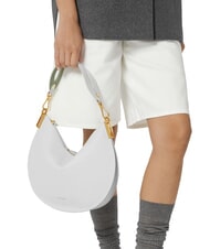 COCCINELLE SUNUP Mittelgroße Umhängetasche aus Leder Cognac/Schwarz - Damentaschen - 4