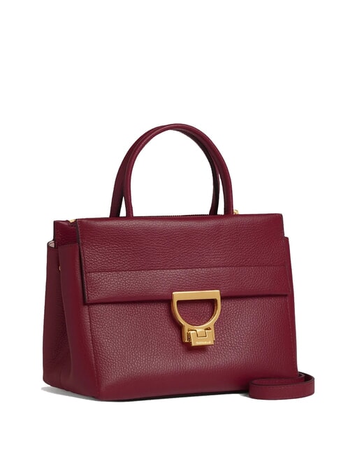 ARLETTIS Handtasche aus gehämmertem Leder Johannisbeere - Damentaschen