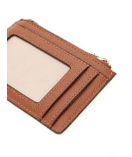 GUESS AMORETTE Flaches Kartenetui mit Reißverschluss COGNAC - Brieftaschen Damen - 3